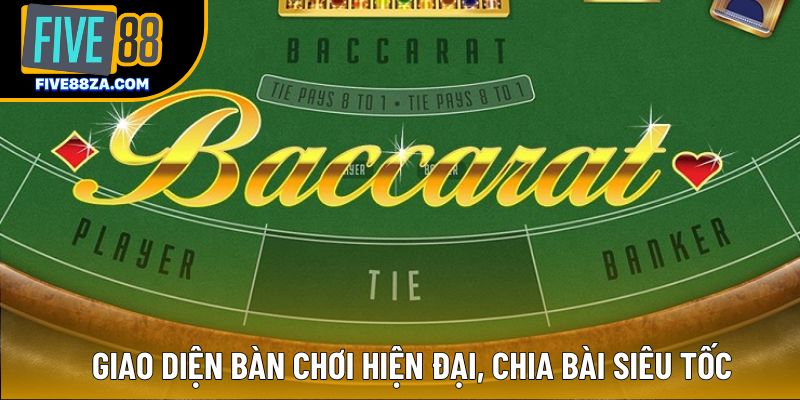 Giao diện bàn chơi hiện đại, chia bài siêu tốc