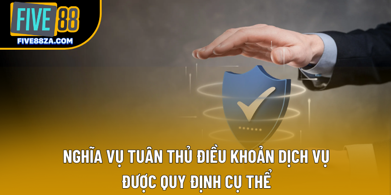 Nghĩa vụ tuân thủ điều khoản dịch vụ được quy định cụ thể Nghĩa vụ tuân thủ điều khoản dịch vụ được quy định cụ thể